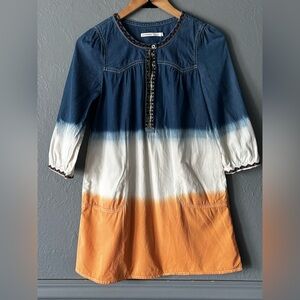 Donoratico by Danny Hip Ombre Embroidered Dress | Size S